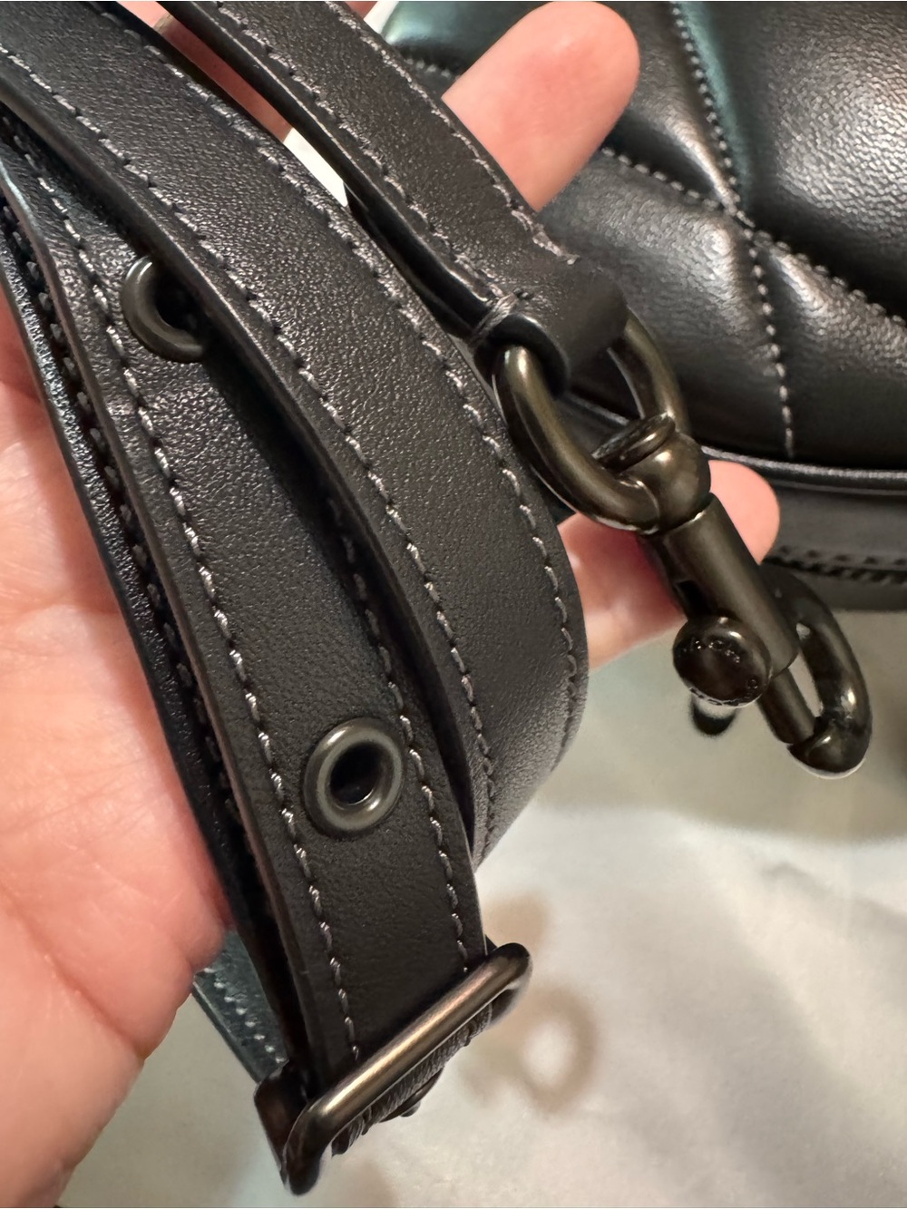 Coach Black Quilted Heart Crossbody - Picture 11 of 11